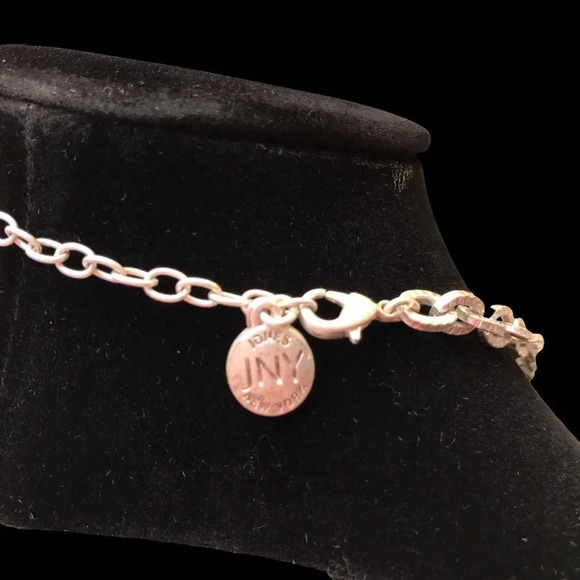 Jones New York Costume Silver Necklace with Crystal Gems - Picture 3 of 7